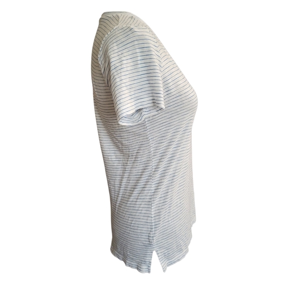 Madewell Blue And White Striped V-Neck Women's Top XXS - Picture 7 of 12